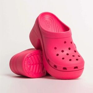 Crocs Siren Pump Pink Clogs W12 M10 NWT